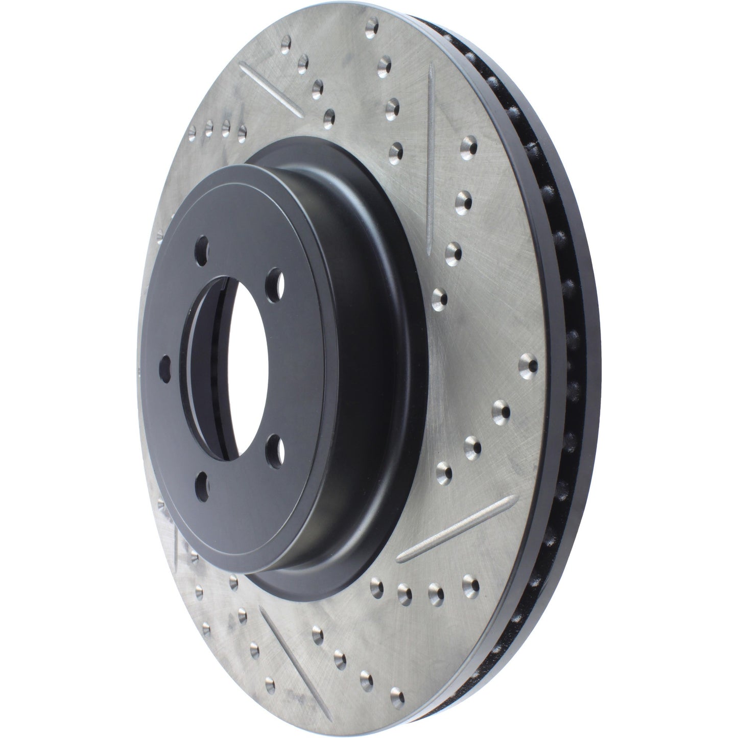 StopTech Sport Drilled/Slotted Brake Rotor; Front Left