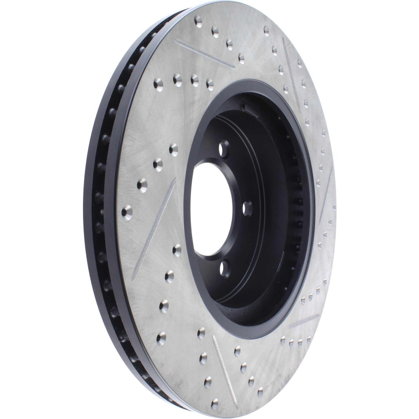 StopTech Sport Drilled/Slotted Brake Rotor; Front Right