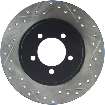 StopTech Sport Drilled/Slotted Brake Rotor; Rear Left