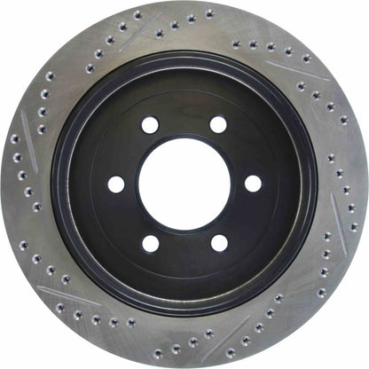 StopTech Sport Drilled/Slotted Brake Rotor; Rear Left