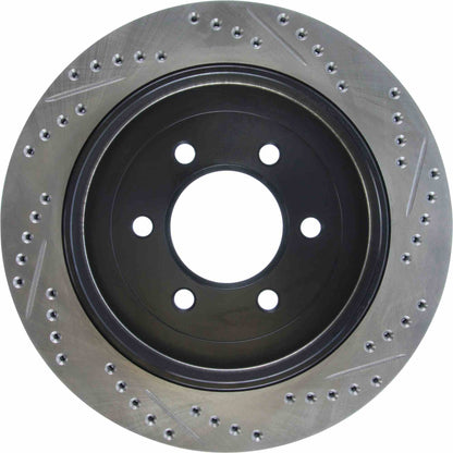 StopTech Sport Drilled/Slotted Brake Rotor; Rear Right