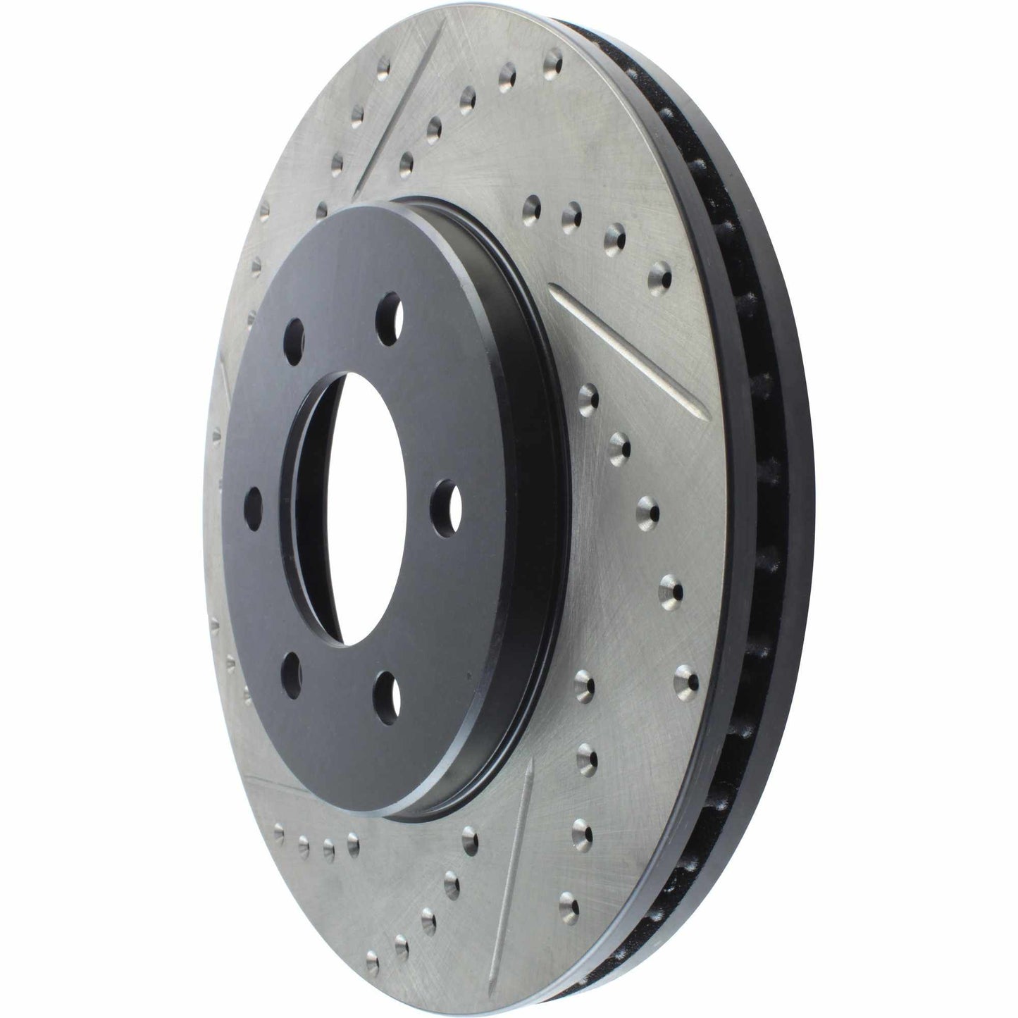 StopTech Sport Drilled/Slotted Brake Rotor; Front Right