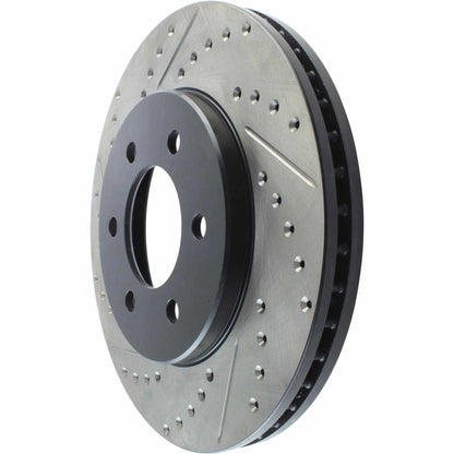StopTech Sport Drilled/Slotted Brake Rotor; Front Right