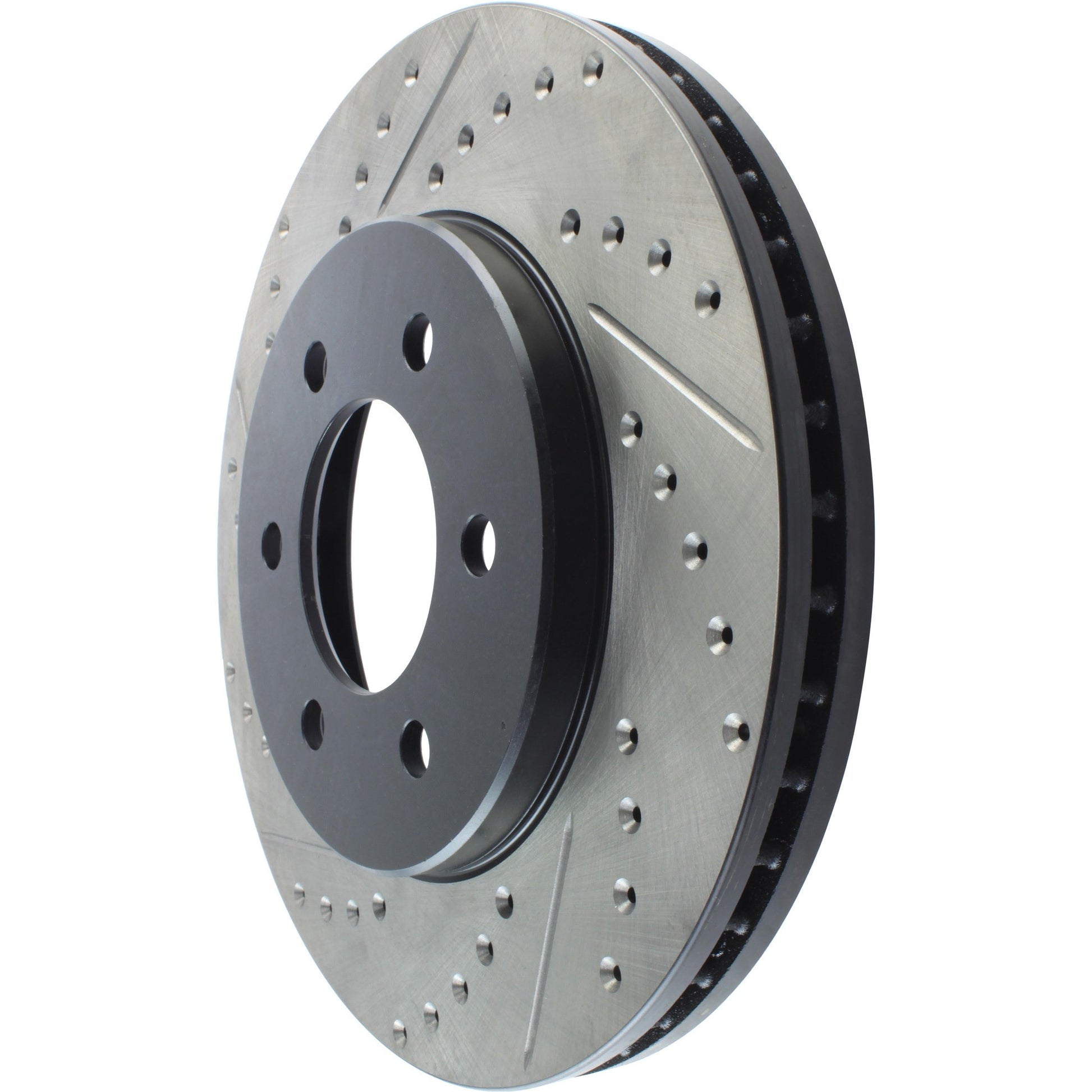 StopTech Sport Drilled/Slotted Brake Rotor; Front Right