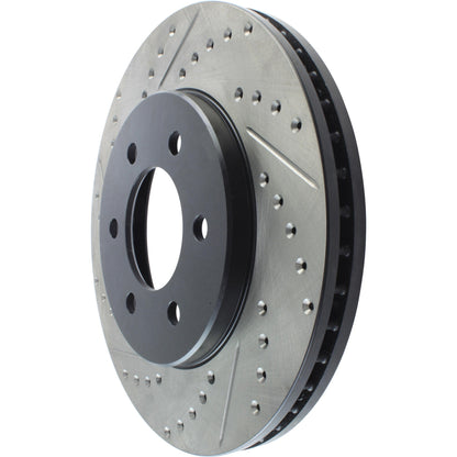 StopTech Sport Drilled/Slotted Brake Rotor; Front Right