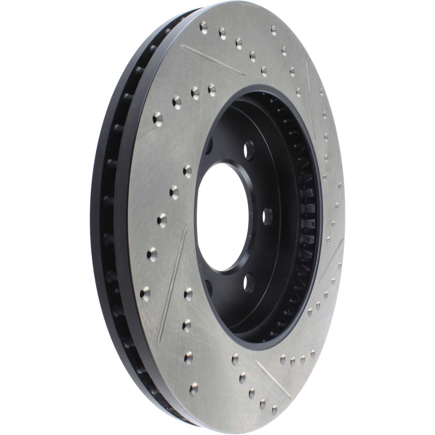 StopTech Sport Drilled/Slotted Brake Rotor; Front Right