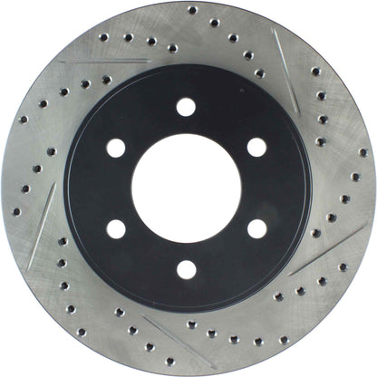 StopTech Sport Drilled/Slotted Brake Rotor; Front Left