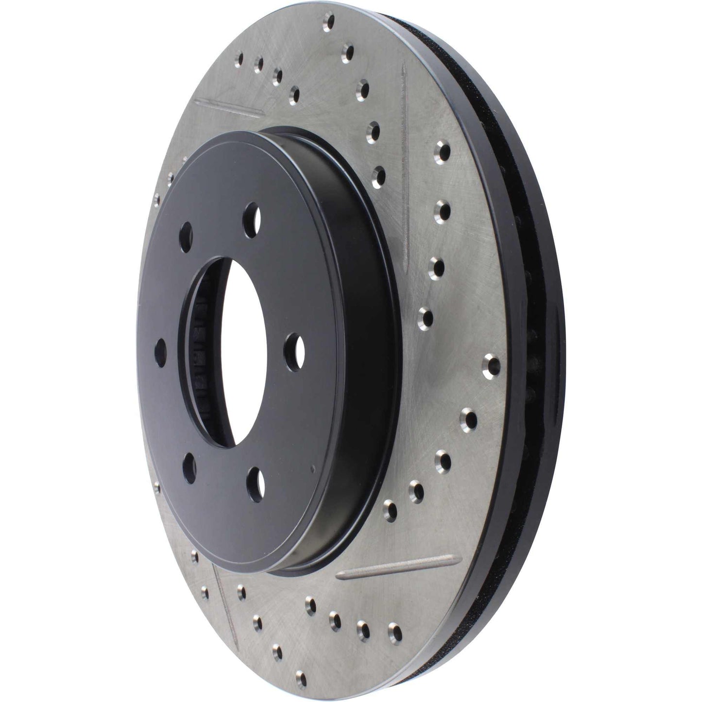 StopTech Sport Drilled/Slotted Brake Rotor; Front Left