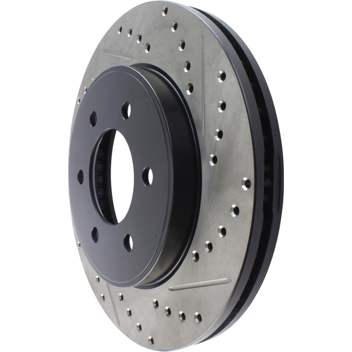 StopTech Sport Drilled/Slotted Brake Rotor; Front Left