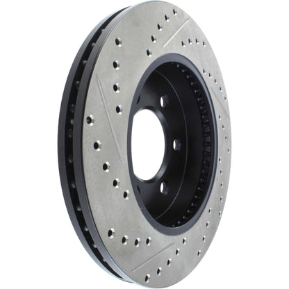 StopTech Sport Drilled/Slotted Brake Rotor; Front Left