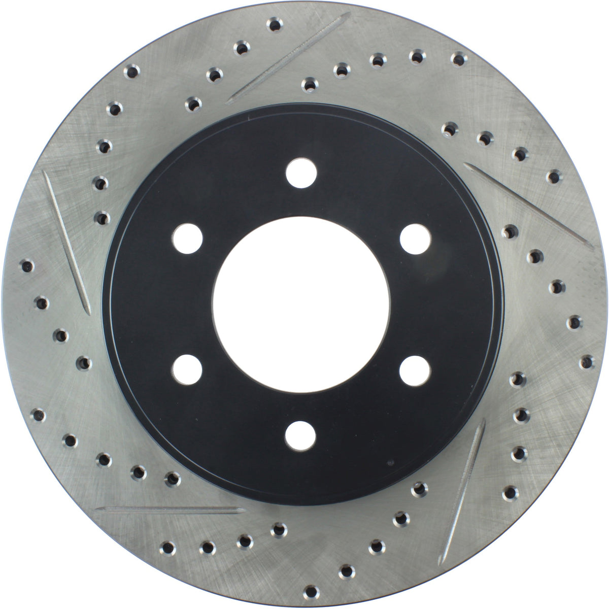 StopTech Sport Drilled/Slotted Brake Rotor; Front Right