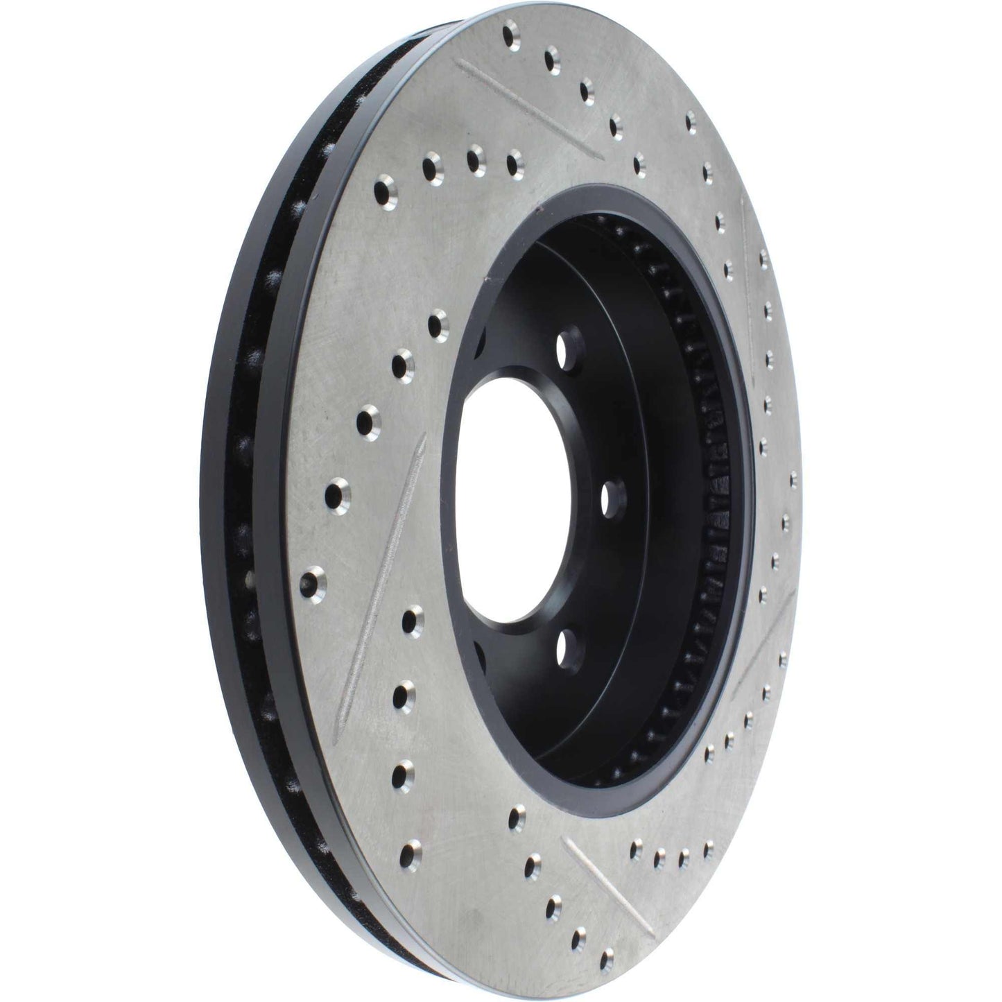 StopTech Sport Drilled/Slotted Brake Rotor; Front Right