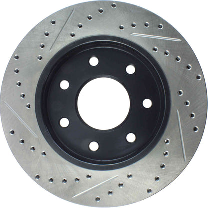 StopTech Sport Drilled/Slotted Brake Rotor; Front Left