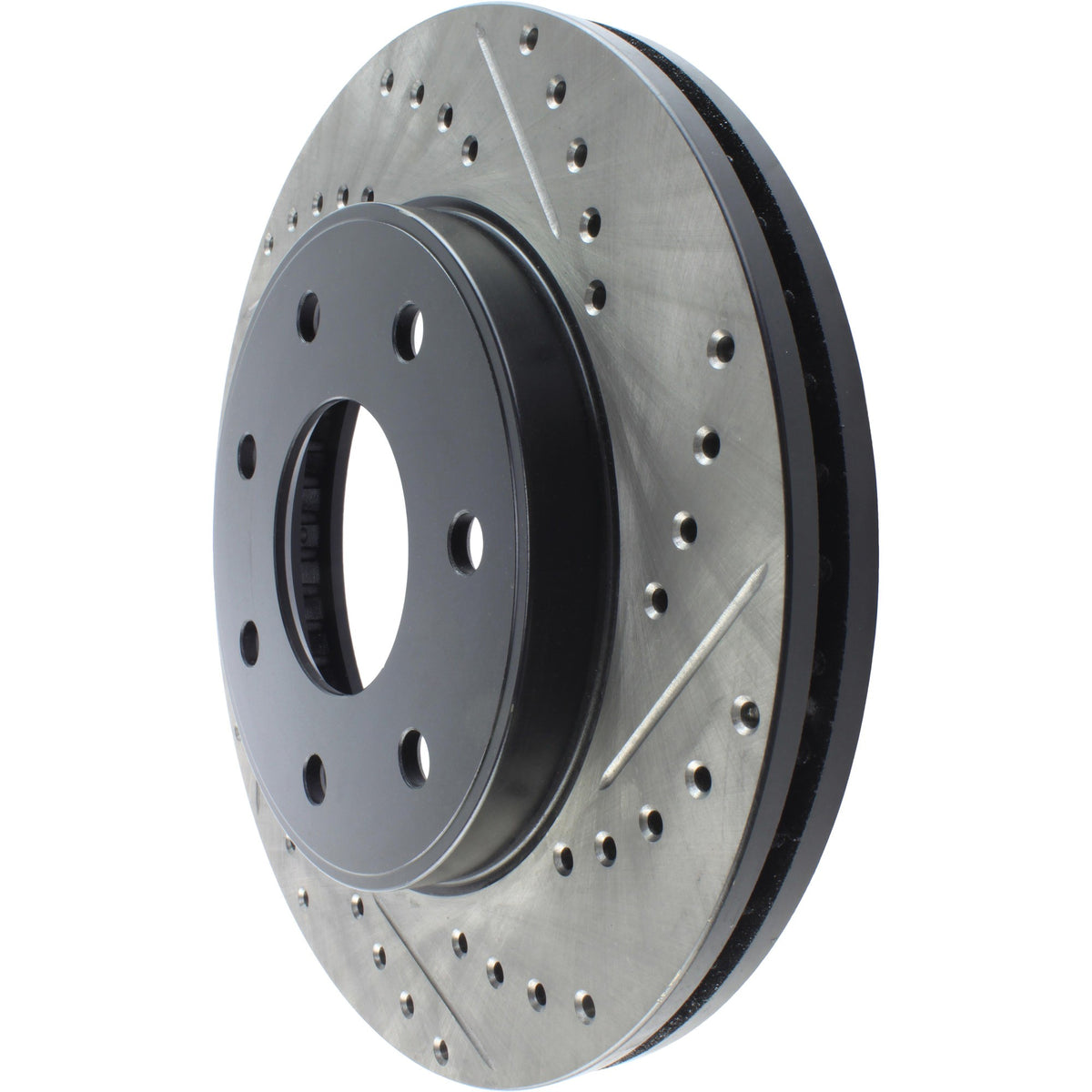 StopTech Sport Drilled/Slotted Brake Rotor; Front Left