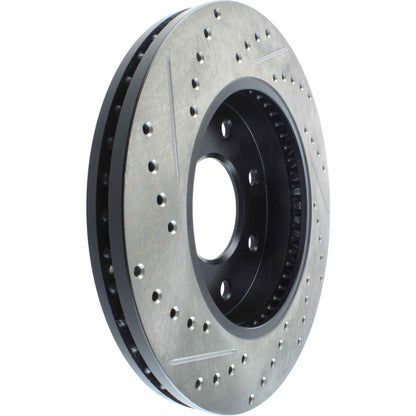 StopTech Sport Drilled/Slotted Brake Rotor; Front Left