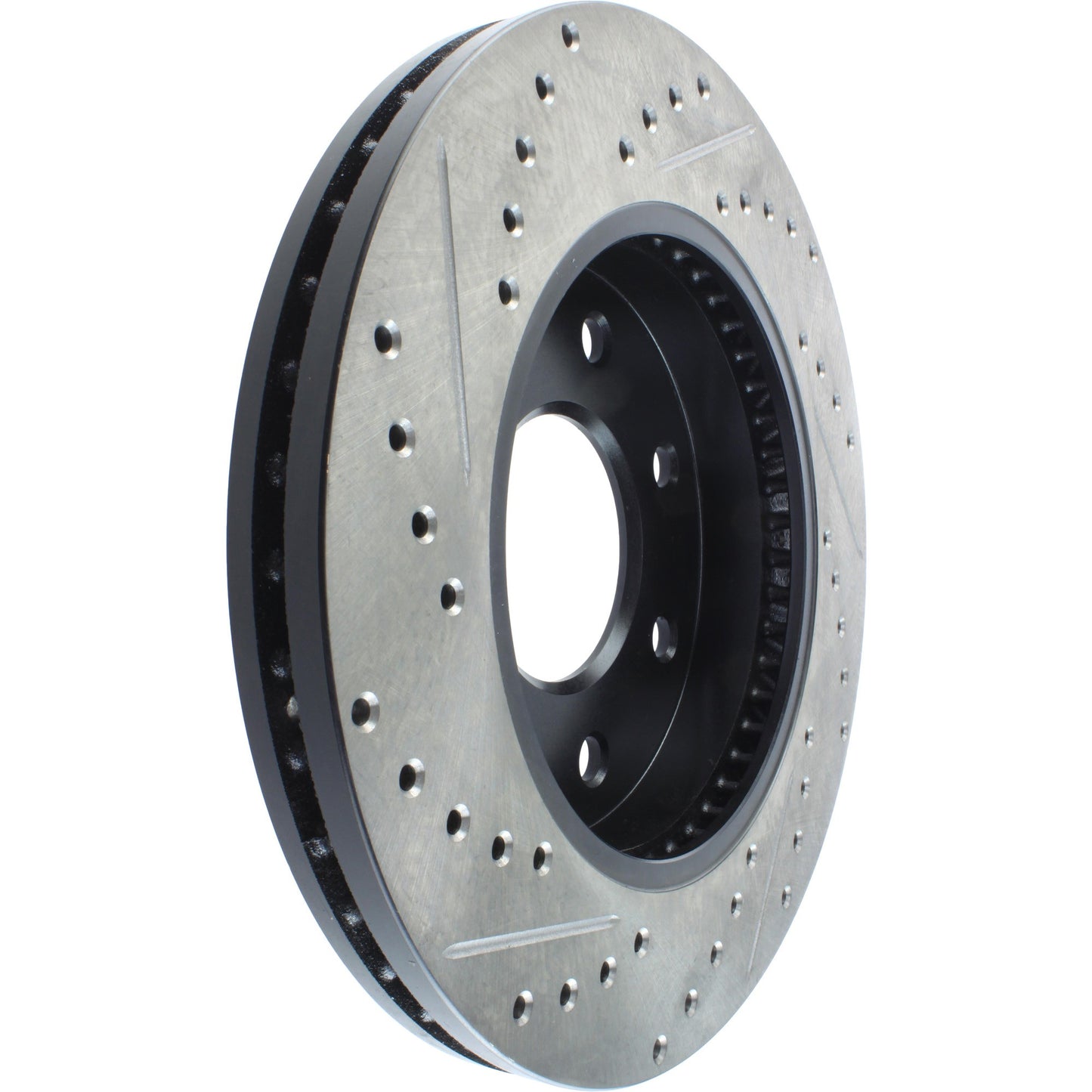 StopTech Sport Drilled/Slotted Brake Rotor; Front Left