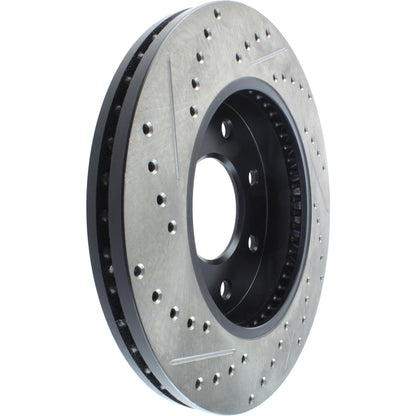 StopTech Sport Drilled/Slotted Brake Rotor; Front Left