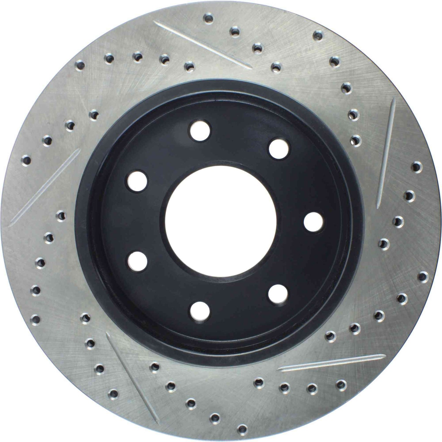 StopTech Sport Drilled/Slotted Brake Rotor; Front Right