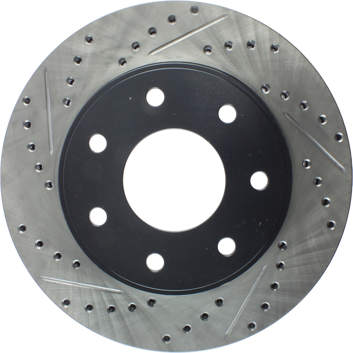 StopTech Sport Drilled/Slotted Brake Rotor; Front Right