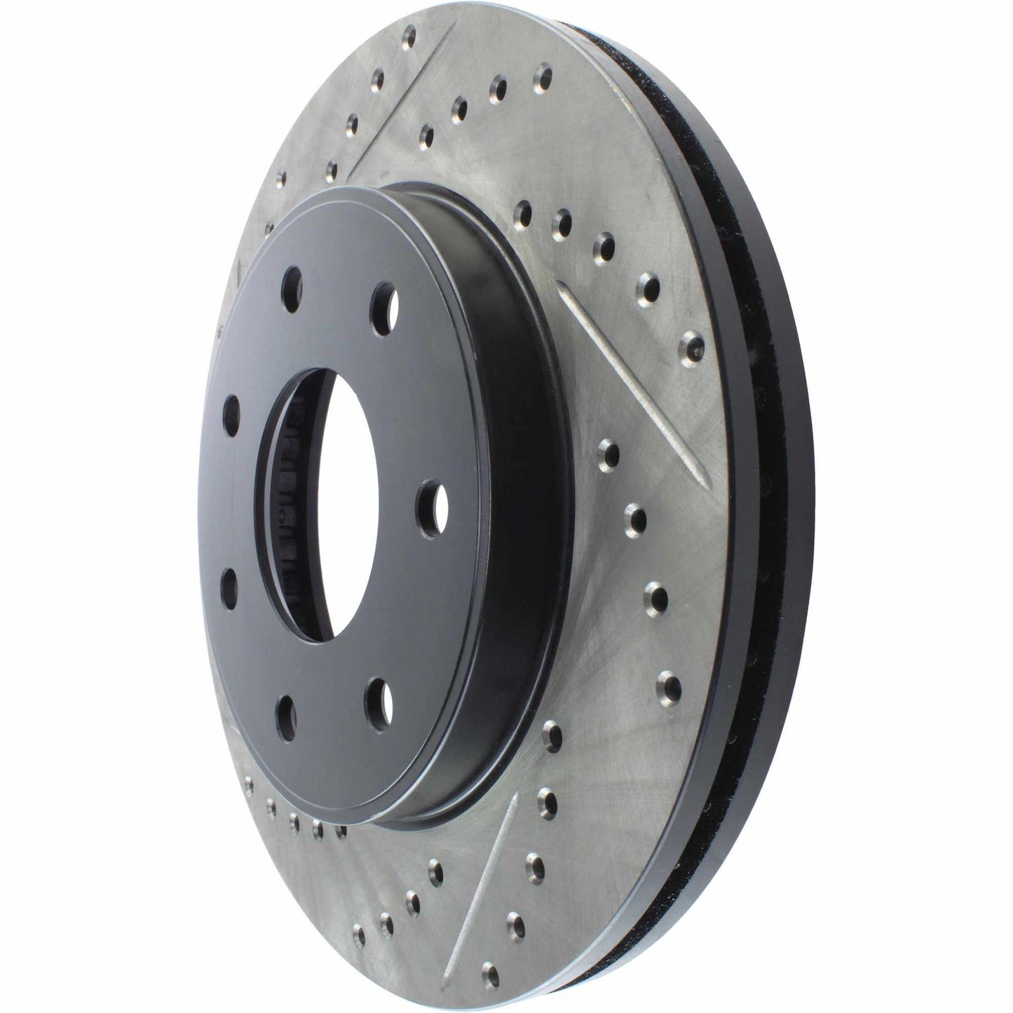 StopTech Sport Drilled/Slotted Brake Rotor; Front Right