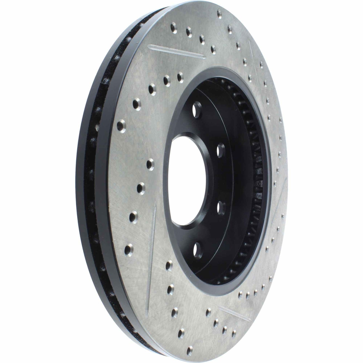 StopTech Sport Drilled/Slotted Brake Rotor; Front Right