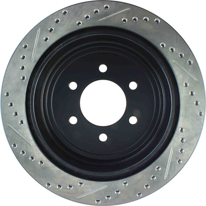 StopTech Sport Drilled/Slotted Brake Rotor; Rear Left