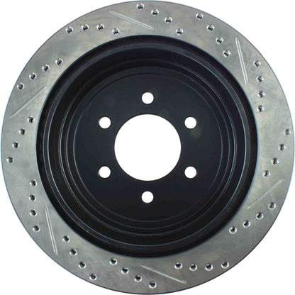 StopTech Sport Drilled/Slotted Brake Rotor; Rear Right