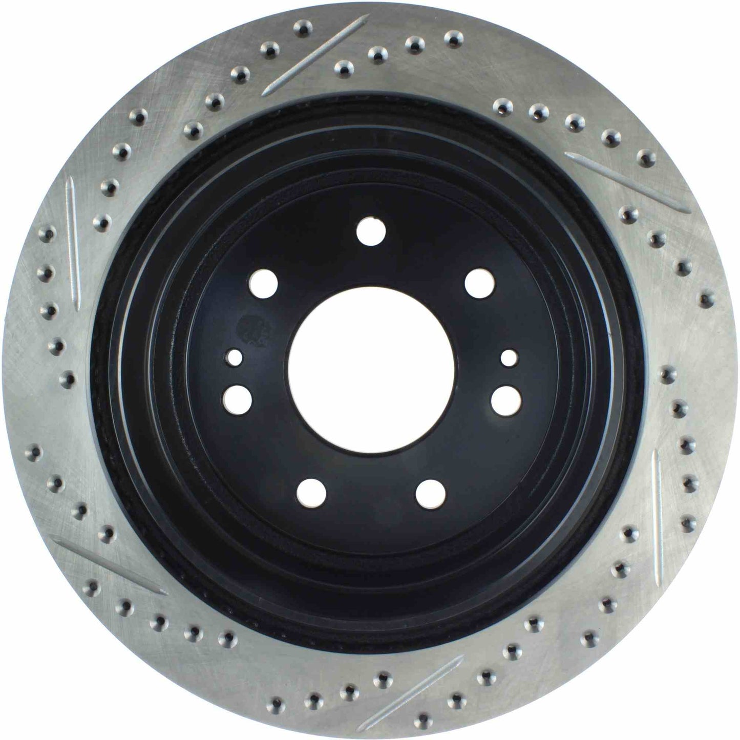 StopTech Sport Drilled/Slotted Brake Rotor; Rear Left