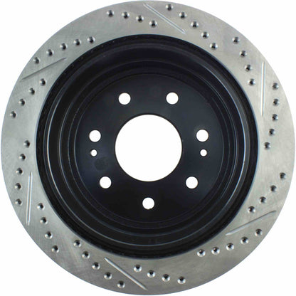 StopTech Sport Drilled/Slotted Brake Rotor; Rear Right