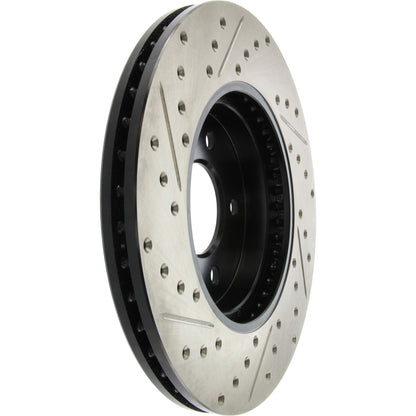 StopTech Sport Drilled/Slotted Brake Rotor; Front Left