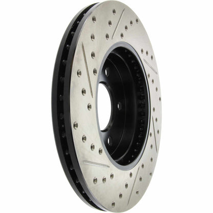 StopTech Sport Drilled/Slotted Brake Rotor; Front Left