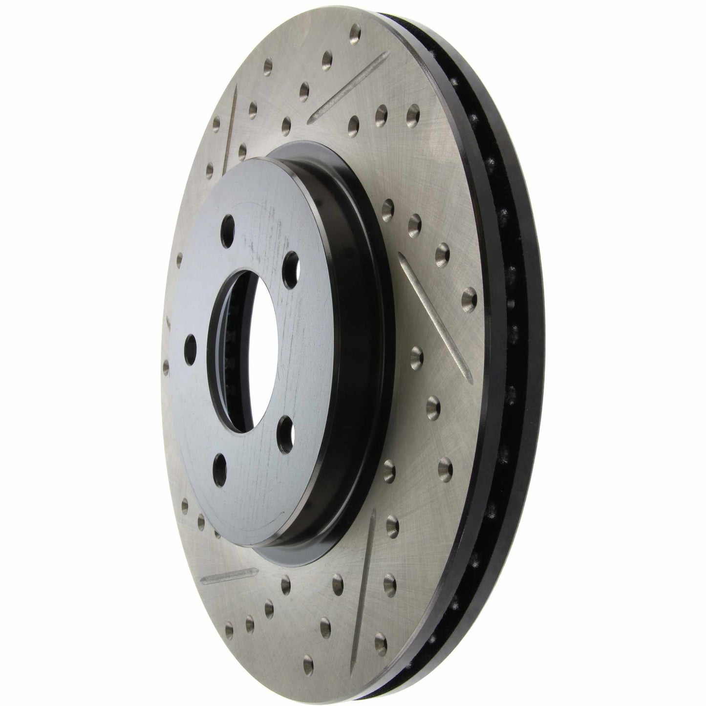 StopTech Sport Drilled/Slotted Brake Rotor; Front Right