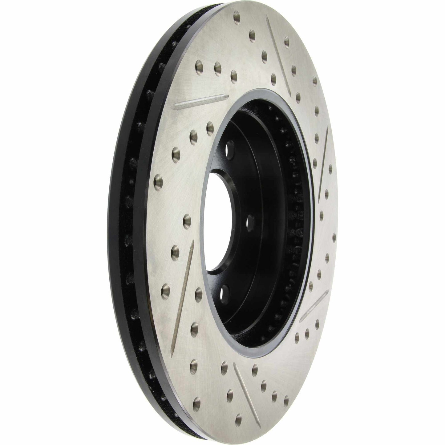 StopTech Sport Drilled/Slotted Brake Rotor; Front Right