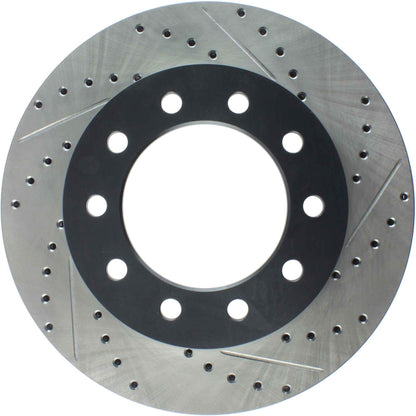 StopTech Sport Drilled/Slotted Brake Rotor; Front Left