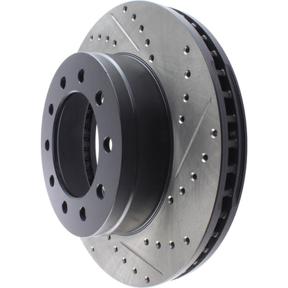 StopTech Sport Drilled/Slotted Brake Rotor; Front Left