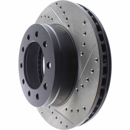 StopTech Sport Drilled/Slotted Brake Rotor; Front Left