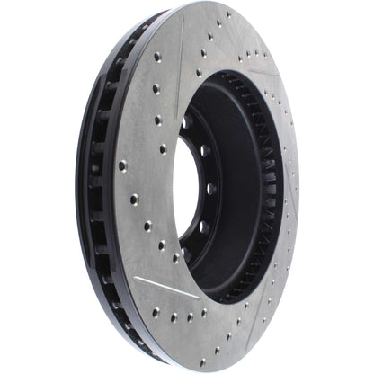 StopTech Sport Drilled/Slotted Brake Rotor; Front Left