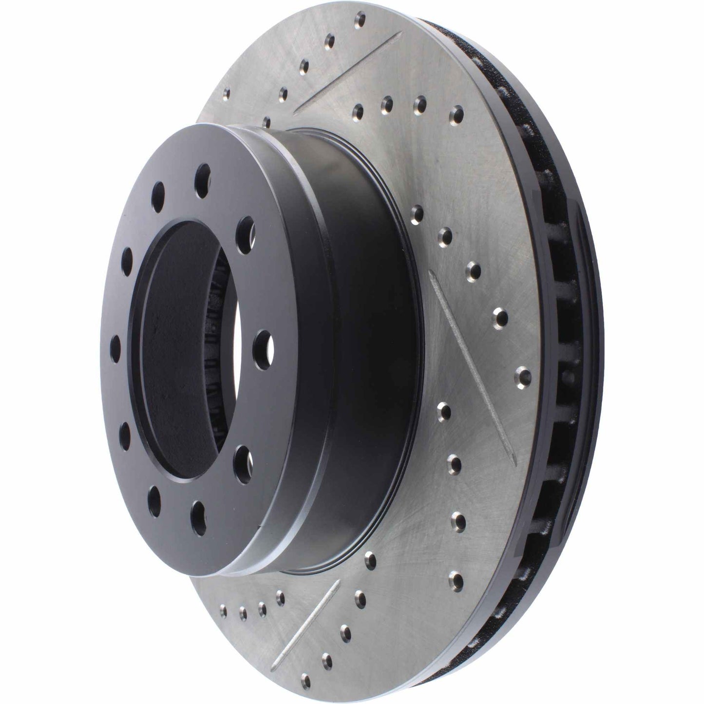 StopTech Sport Drilled/Slotted Brake Rotor; Front Right