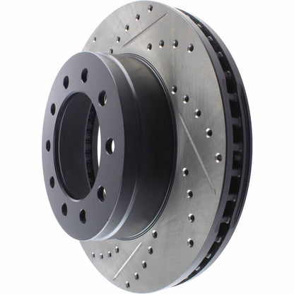 StopTech Sport Drilled/Slotted Brake Rotor; Front Right