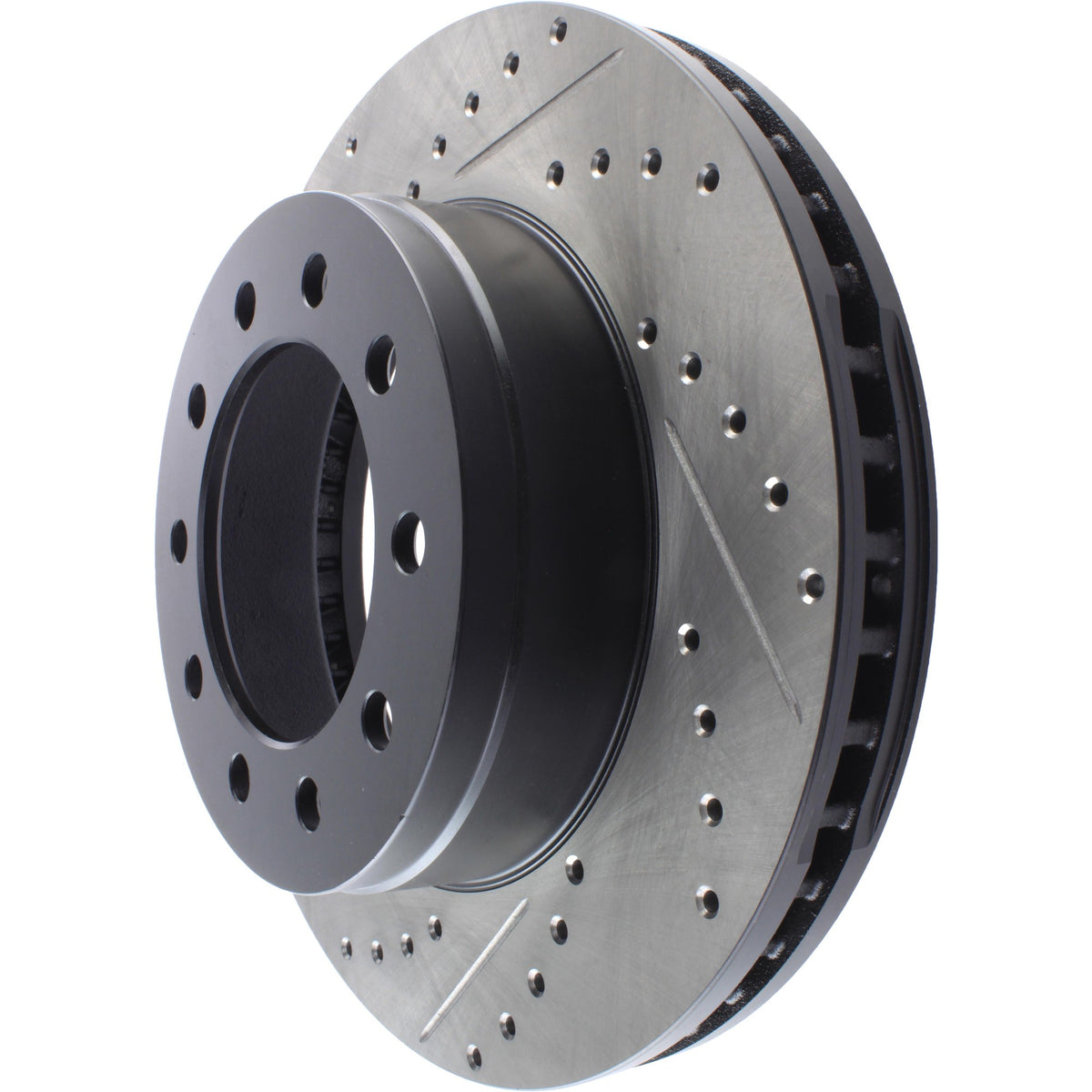 StopTech Sport Drilled/Slotted Brake Rotor; Front Right