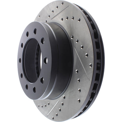 StopTech Sport Drilled/Slotted Brake Rotor; Front Right