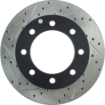 StopTech Sport Drilled/Slotted Brake Rotor; Front Right