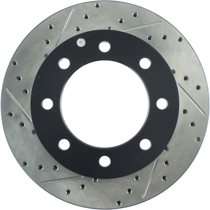 StopTech Sport Drilled/Slotted Brake Rotor; Front Right
