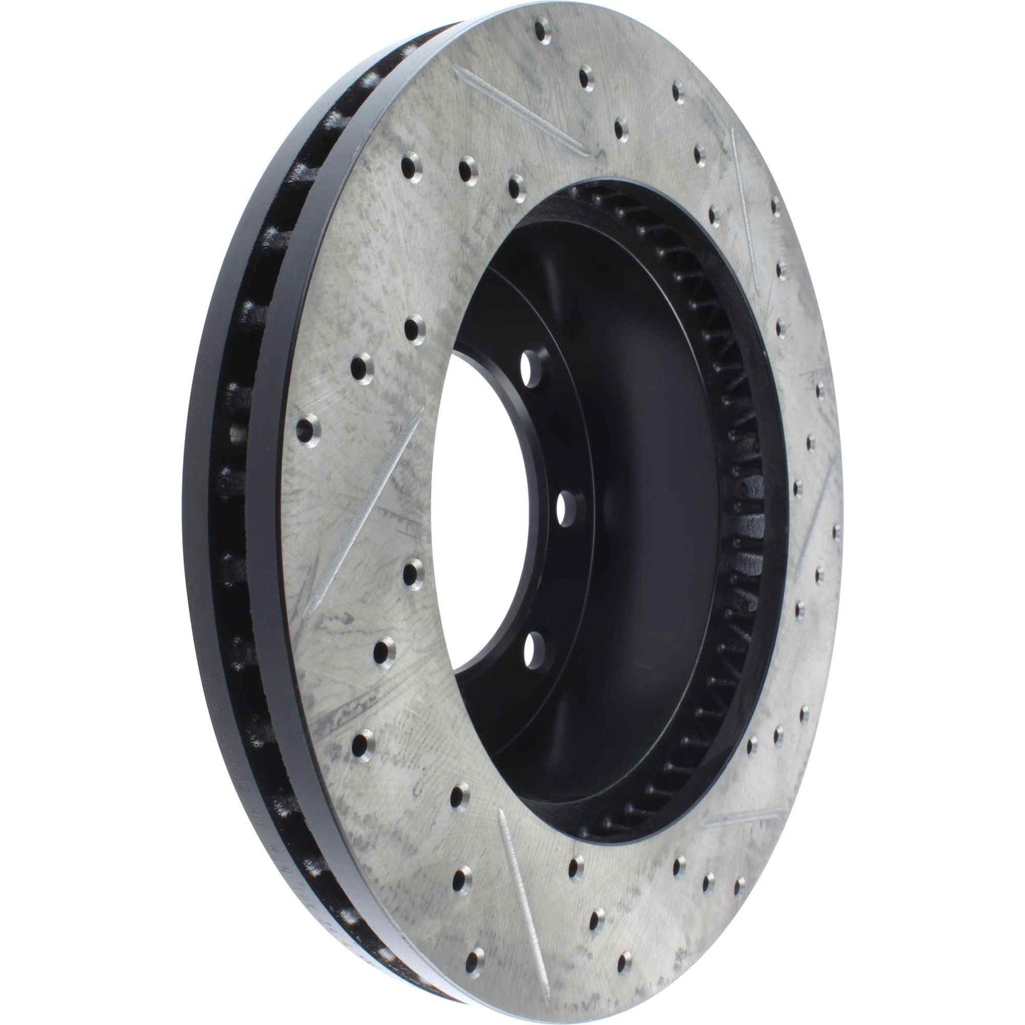 StopTech Sport Drilled/Slotted Brake Rotor; Front Right