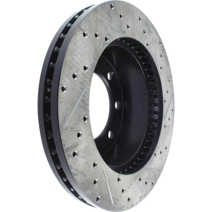 StopTech Sport Drilled/Slotted Brake Rotor; Front Right