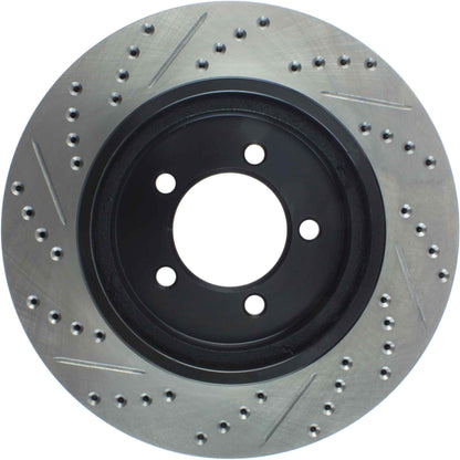 StopTech Sport Drilled/Slotted Brake Rotor; Front Left