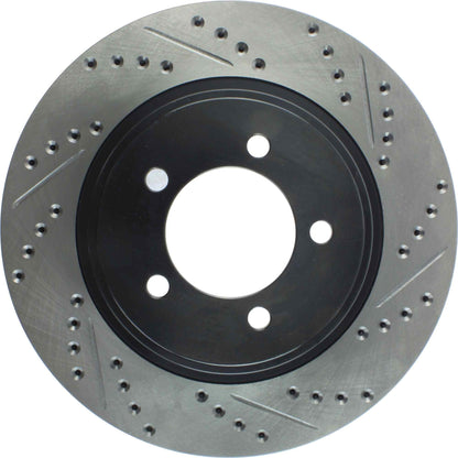 StopTech Sport Drilled/Slotted Brake Rotor; Front Left