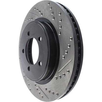 StopTech Sport Drilled/Slotted Brake Rotor; Front Left