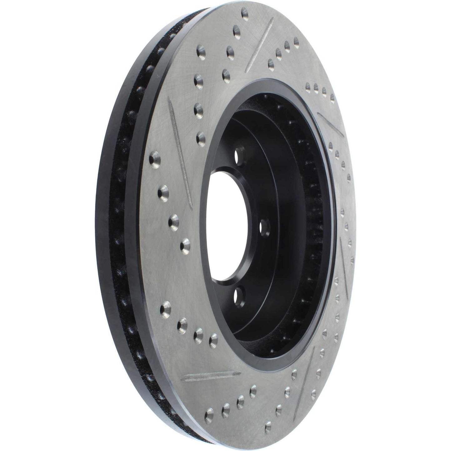 StopTech Sport Drilled/Slotted Brake Rotor; Front Left