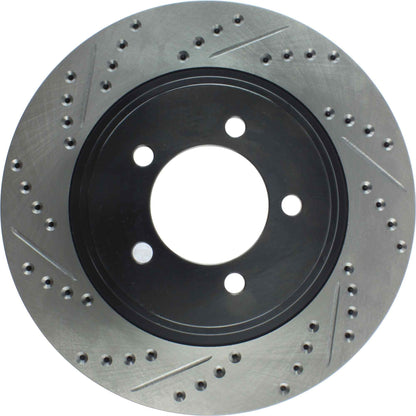 StopTech Sport Drilled/Slotted Brake Rotor; Front Right
